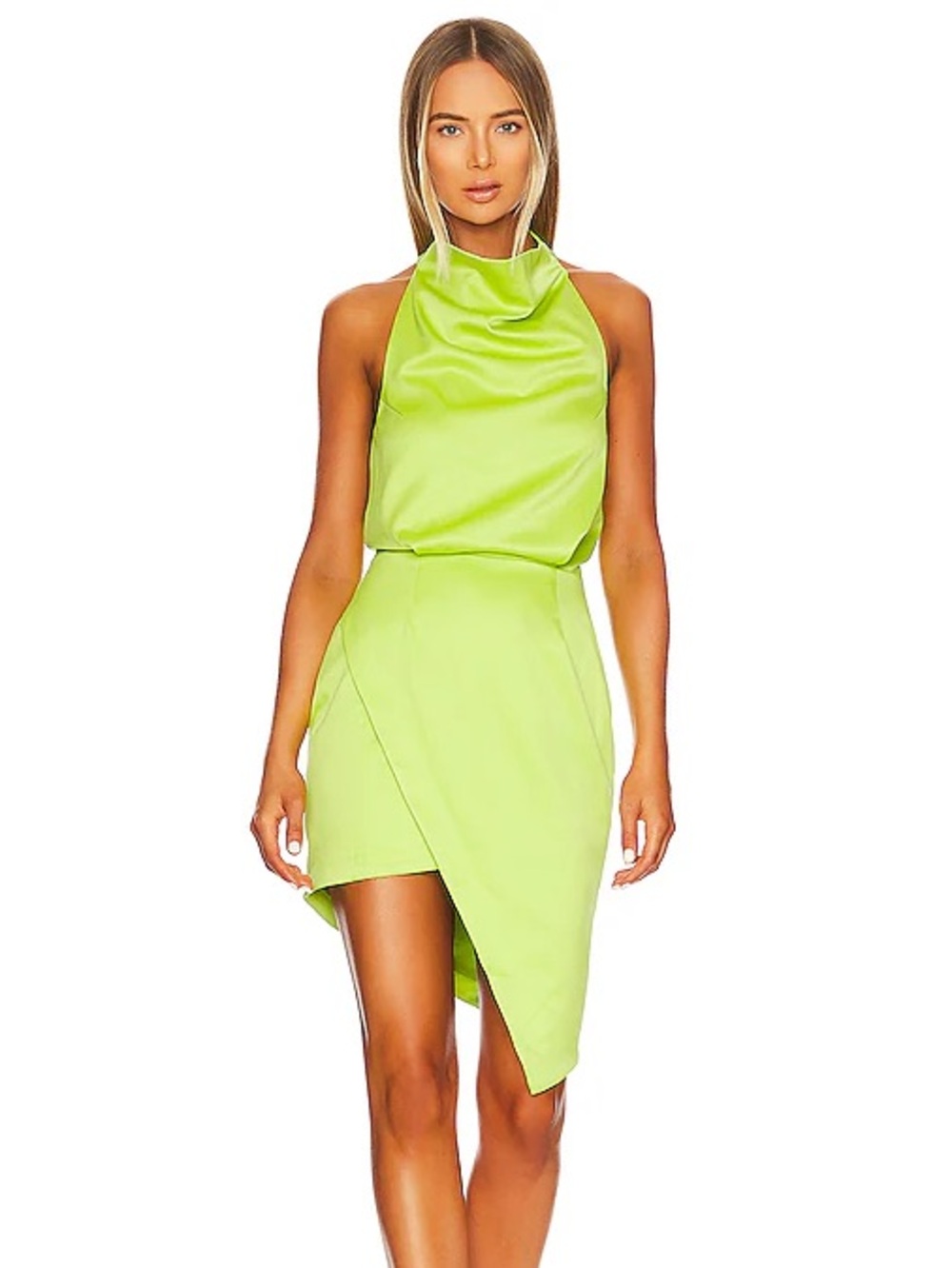 ELLIATT camo dress in Lime
